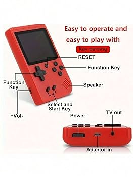 昭和　Apollo ポータブルゲーム機 赤 Amazon.co.jp: ミニレトロ携帯ゲーム機 400種類のレトロゲームに